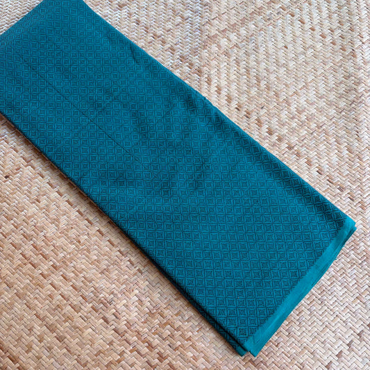 Handloom Jacard Cotton Running Fabric, Peacock Green