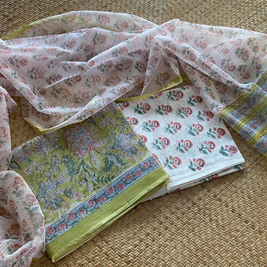 Kota 3 Piece Salwar Suit Material, Green