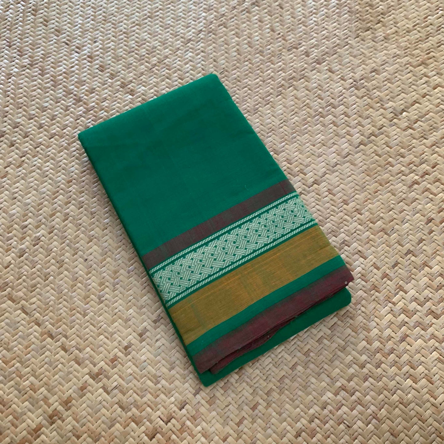 Arupukottai Handwoven Saree, Green