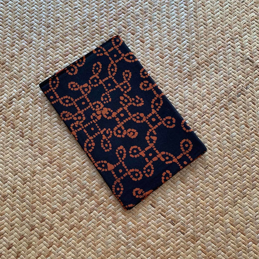 Black Wax Printed  Cotton Blouse piece