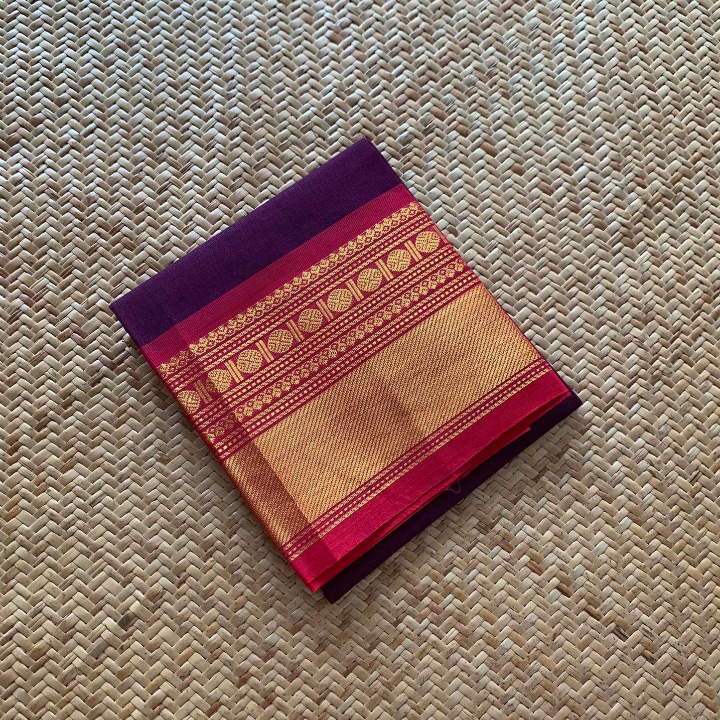 Purple, Chettinad Cotton Blouse piece