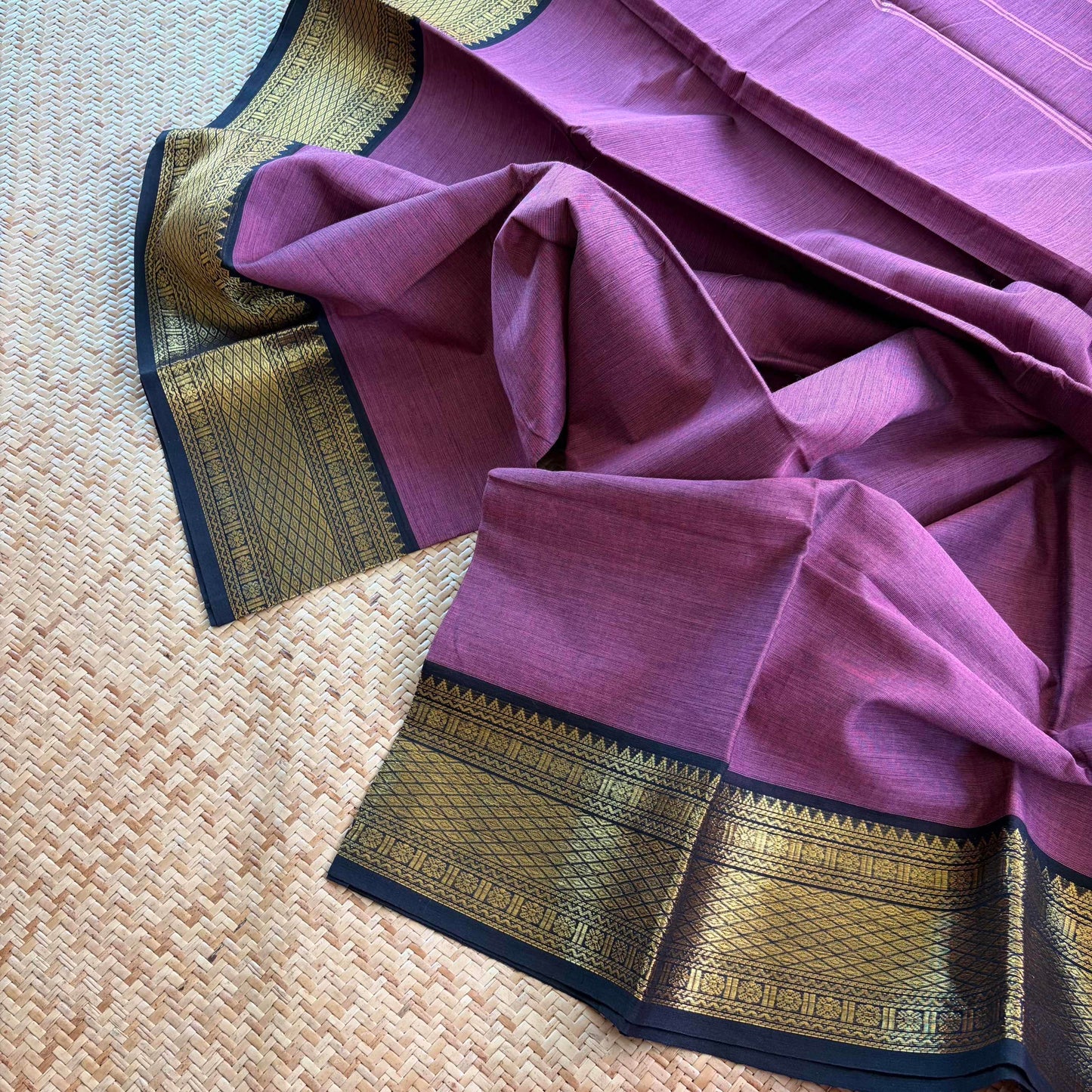 Chettinad Cotton Saree, Purple