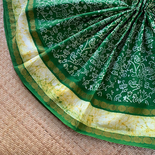 Rudraksham Wax Print , Green