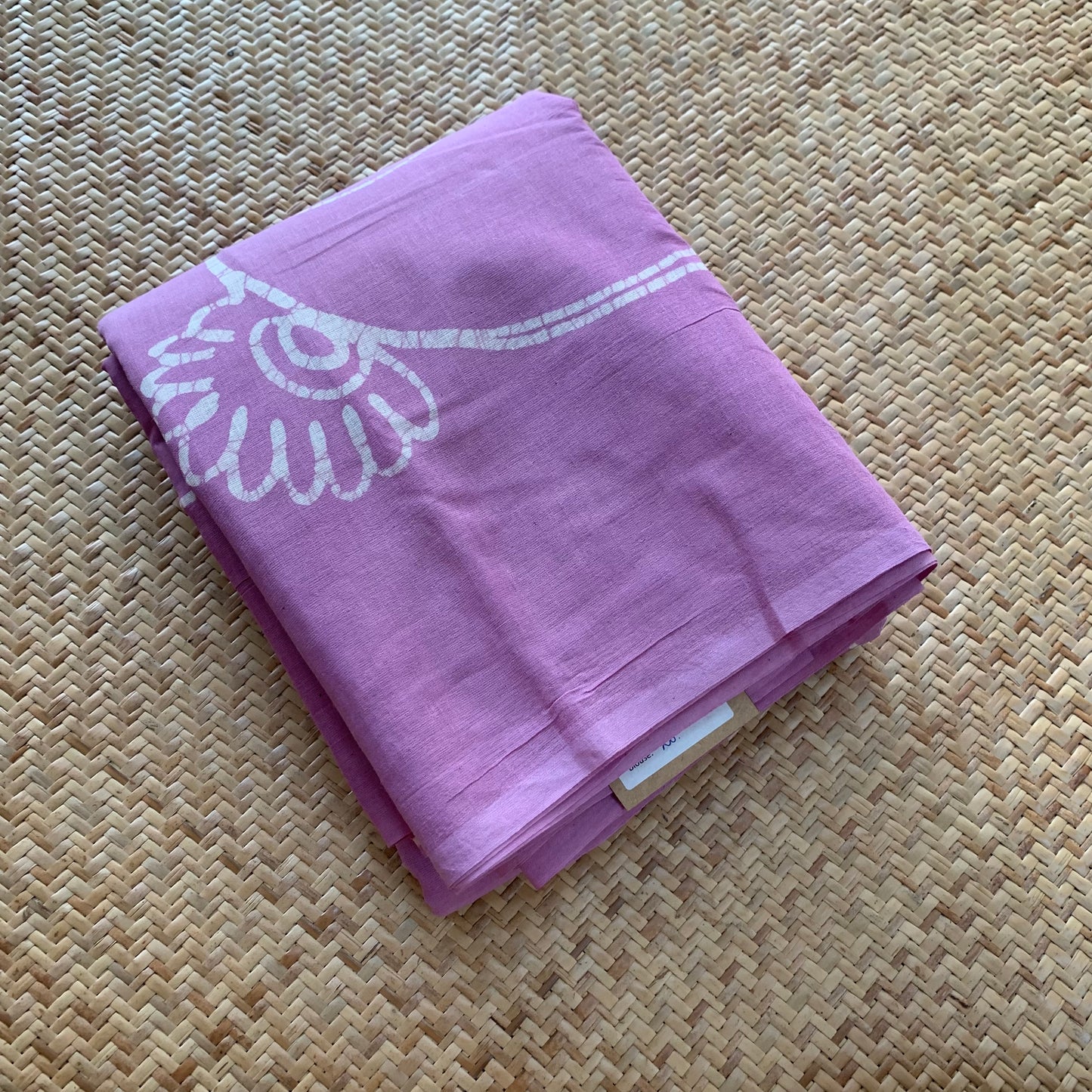 Wax Print Sungudi Saree, lilac