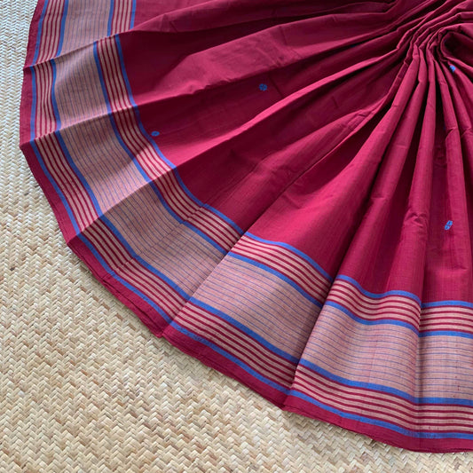 Arupukottai Handwoven Saree, Maroon