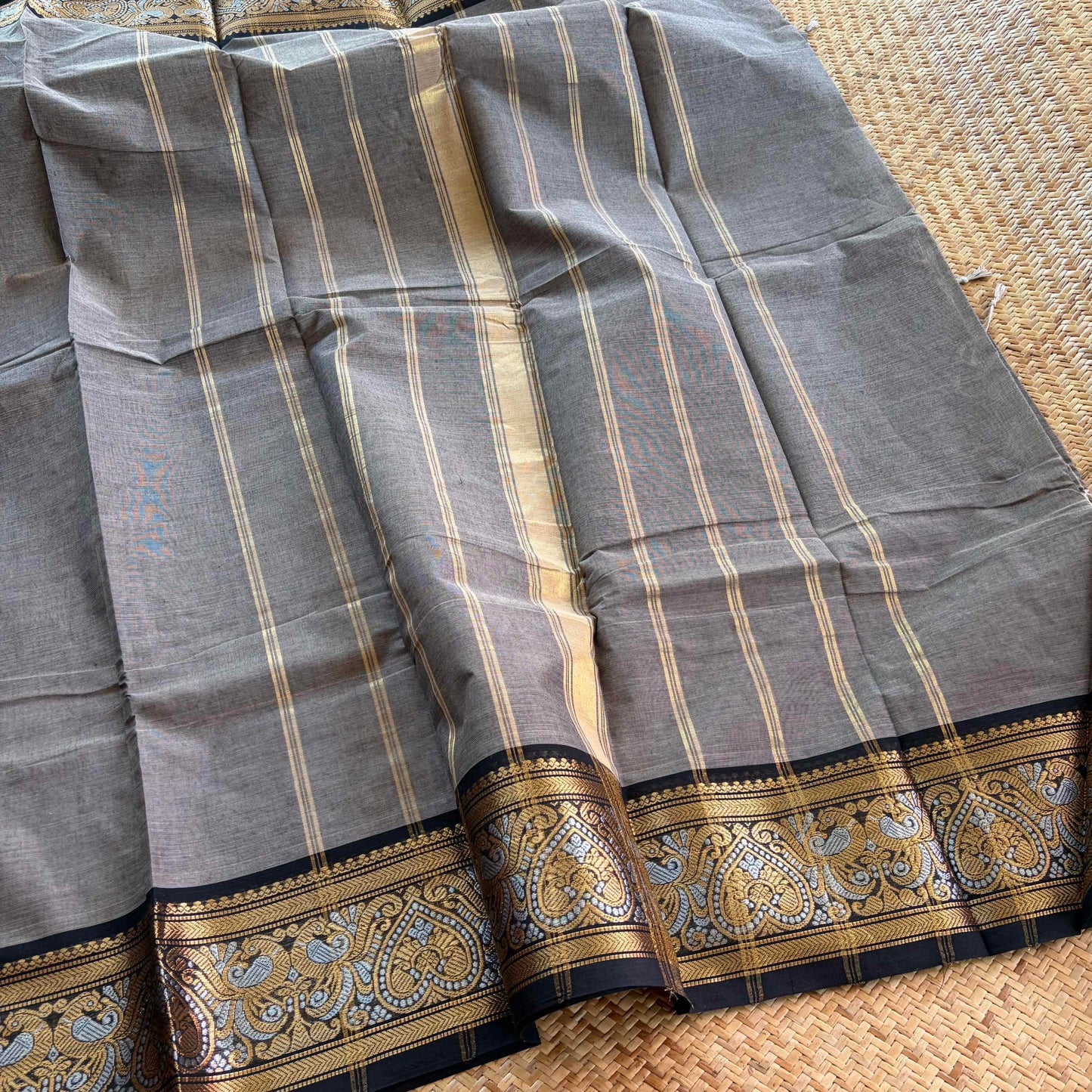 Chettinad Cotton Saree,Grey