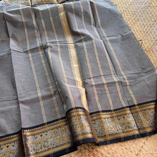 Chettinad Cotton Saree,Grey
