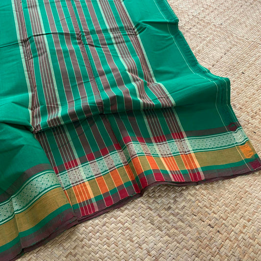 Arupukottai Handwoven Saree, Green