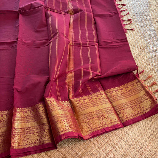 Chettinad Cotton Saree, Maroon