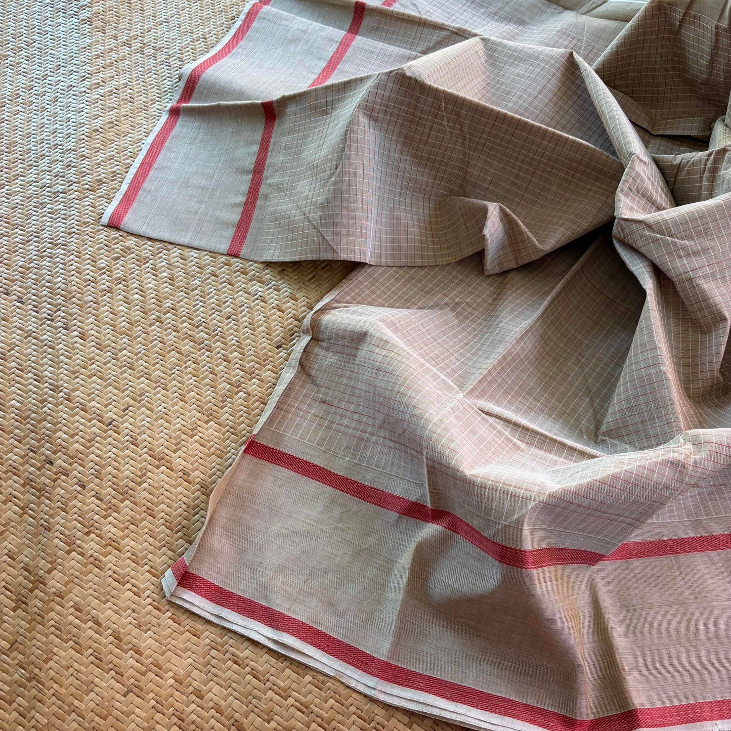 Chettinad Cotton Saree, Beige
