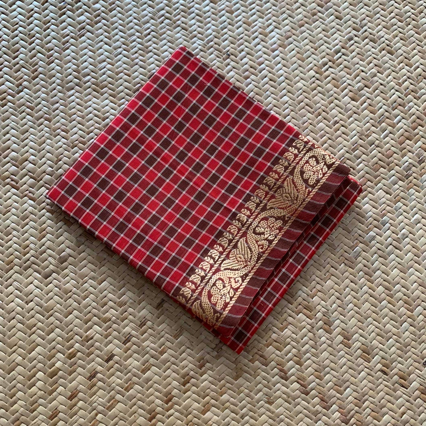 Multicoloured, Chettinad Cotton Blouse piece