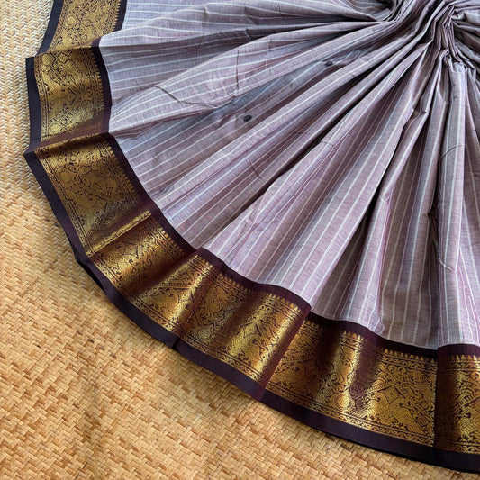 Chettinad Cotton Saree, Grey