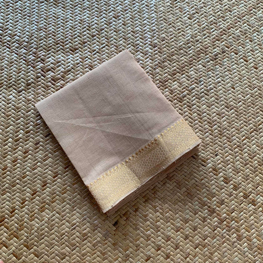 Beige, Mangalgiri Cotton Blouse piece