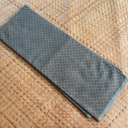 Handloom Jacard Cotton Running Fabric, Grey