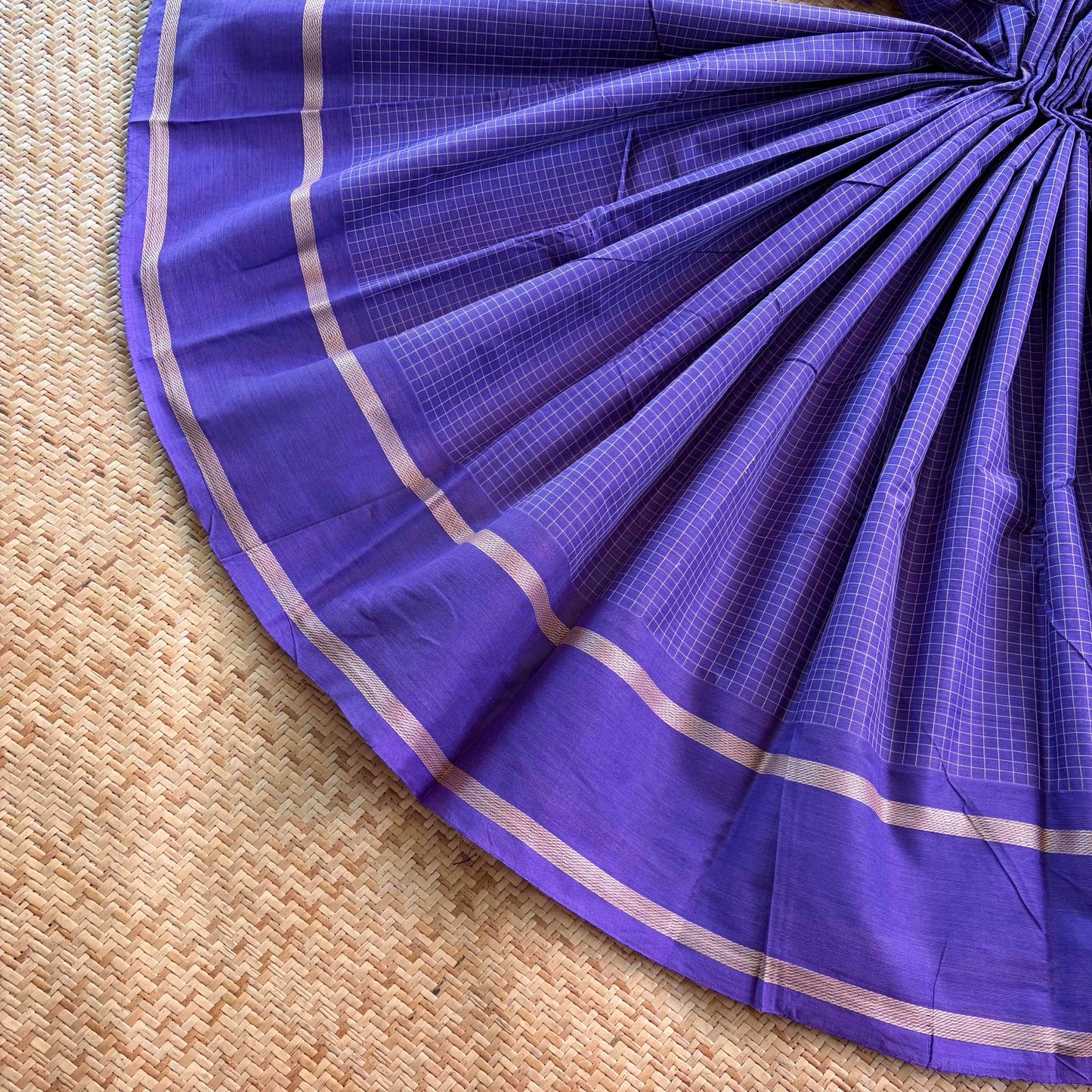 Chettinad Cotton Saree, Purple