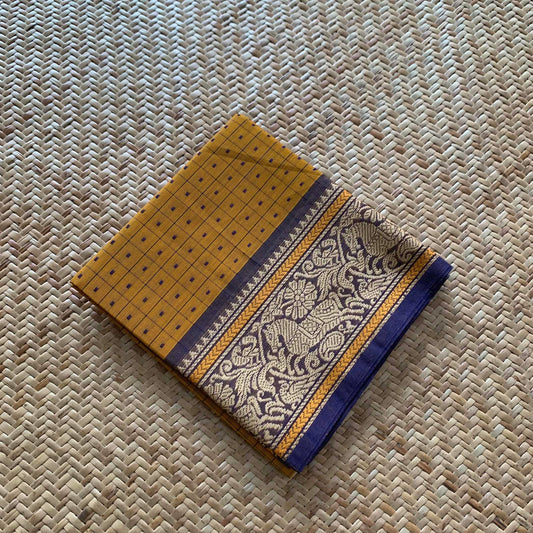 Mustard, Chettinad Cotton Blouse piece