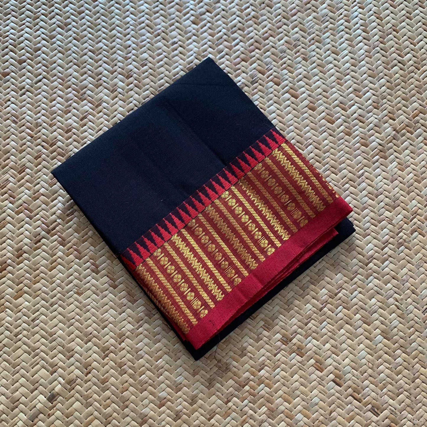 Black, Chettinad Cotton Blouse piece