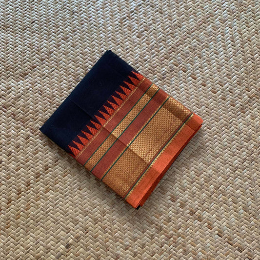 Black, Chettinad Cotton Blouse piece