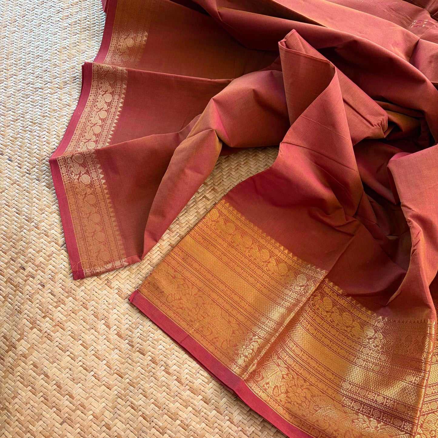 Chettinad Cotton Saree, Brown