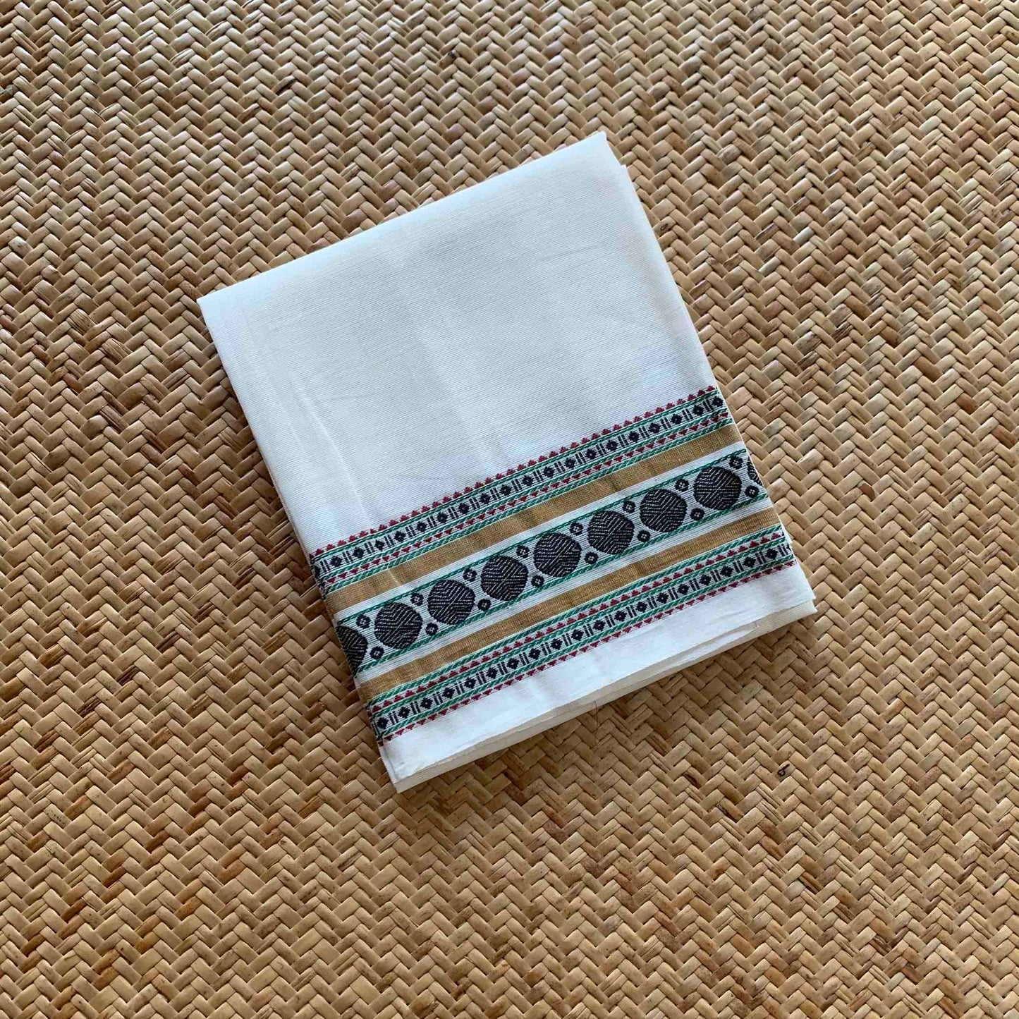 White, Chettinad Cotton Blouse piece