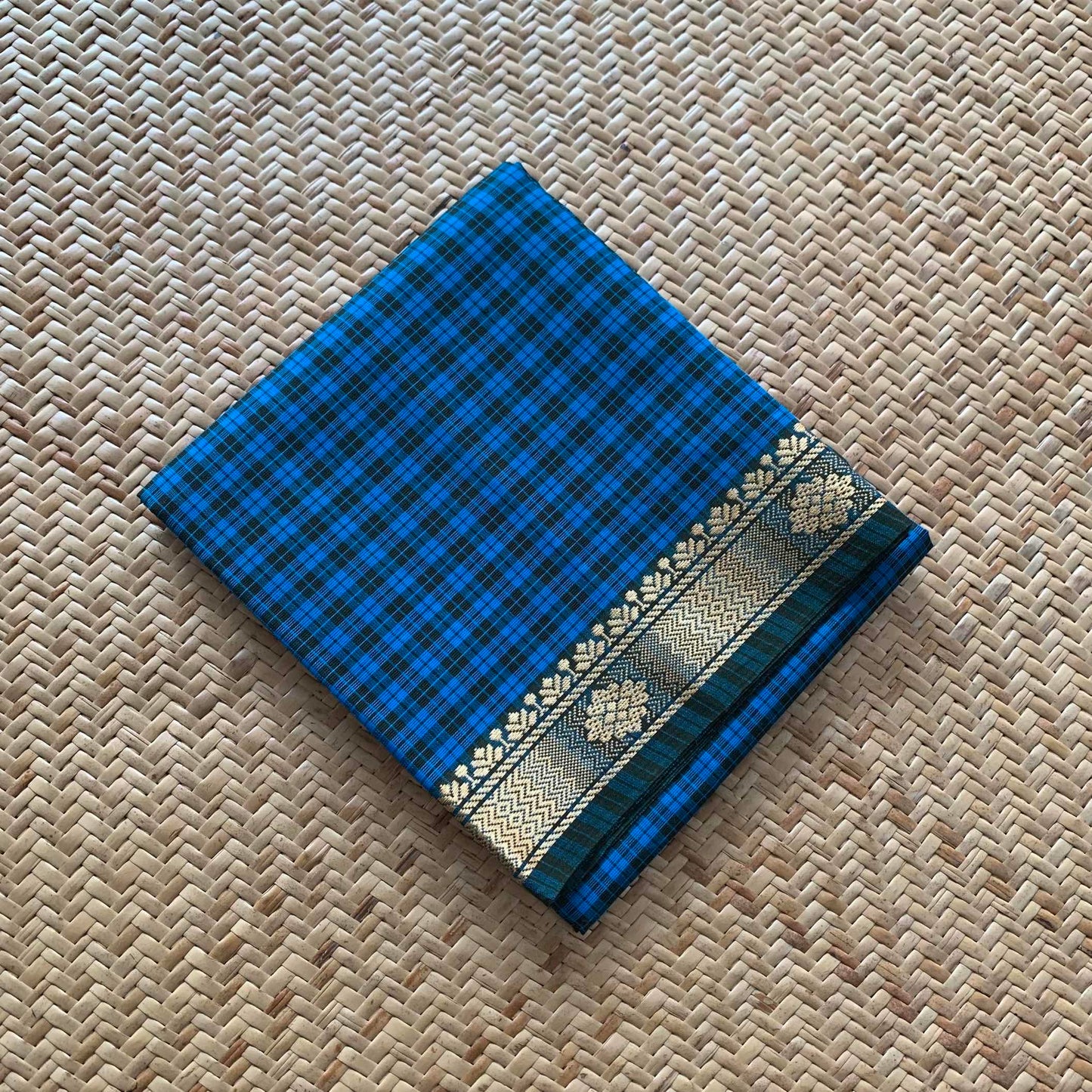 Multicoloured, Chettinad Cotton Blouse piece