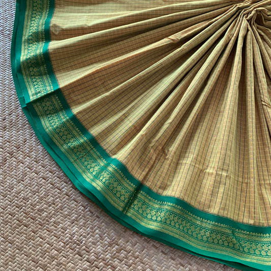 Yellow, Kalyani Silk Cotton.
