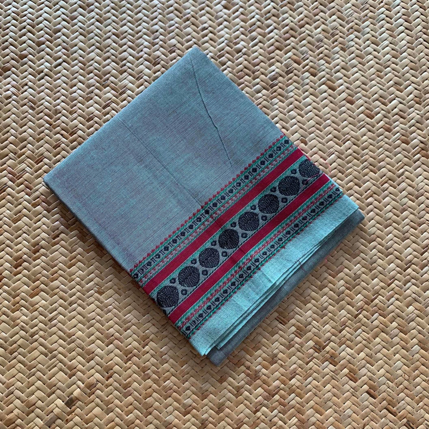 Grey, Chettinad Cotton Blouse piece