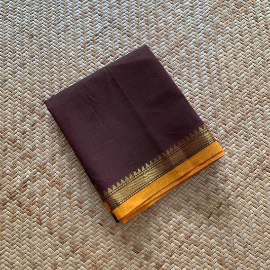 Brown, Chettinad Cotton Blouse piece