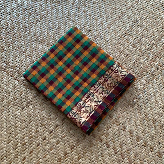 Multicoloured, Chettinad Cotton Blouse piece