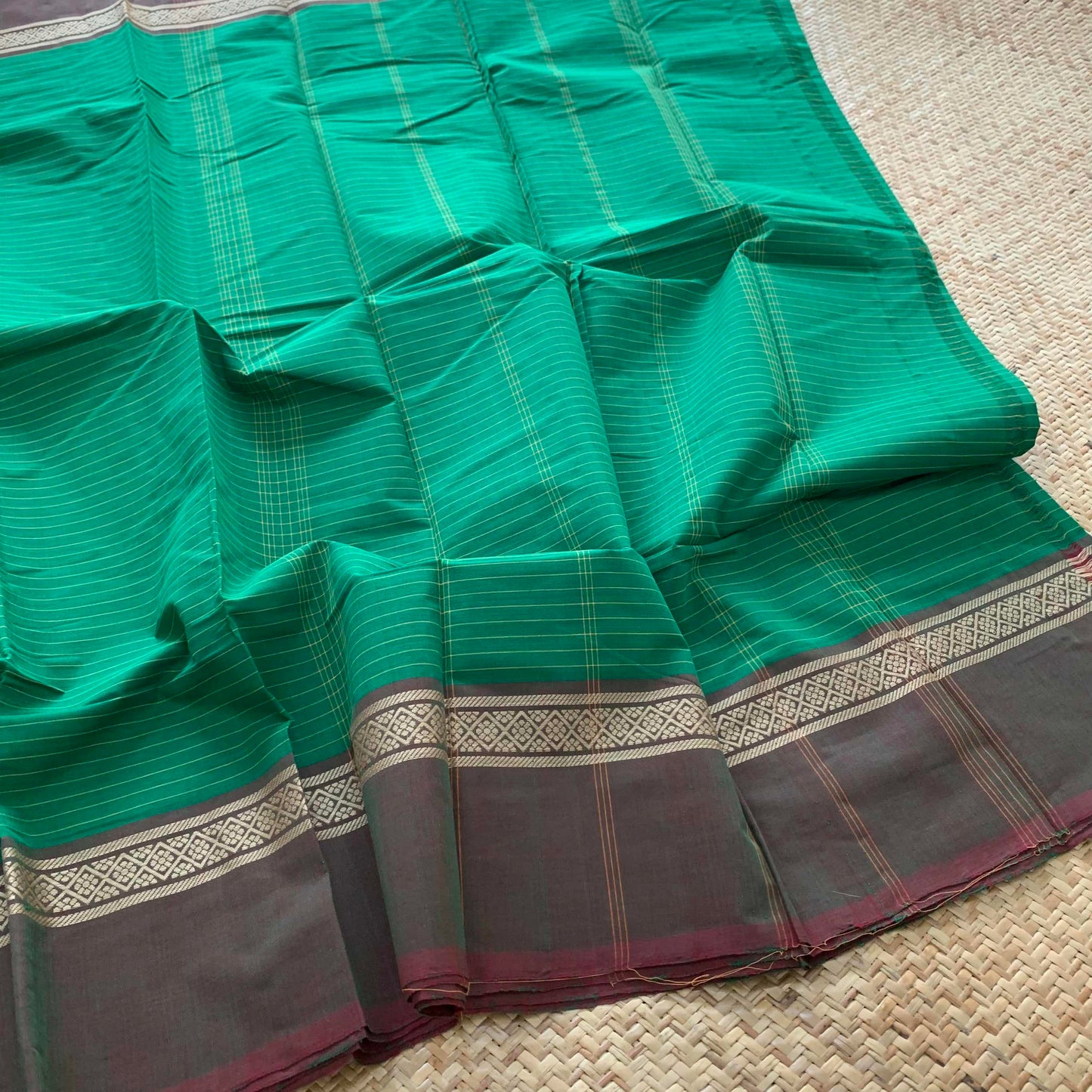 Arupukottai Handwoven Saree, Green