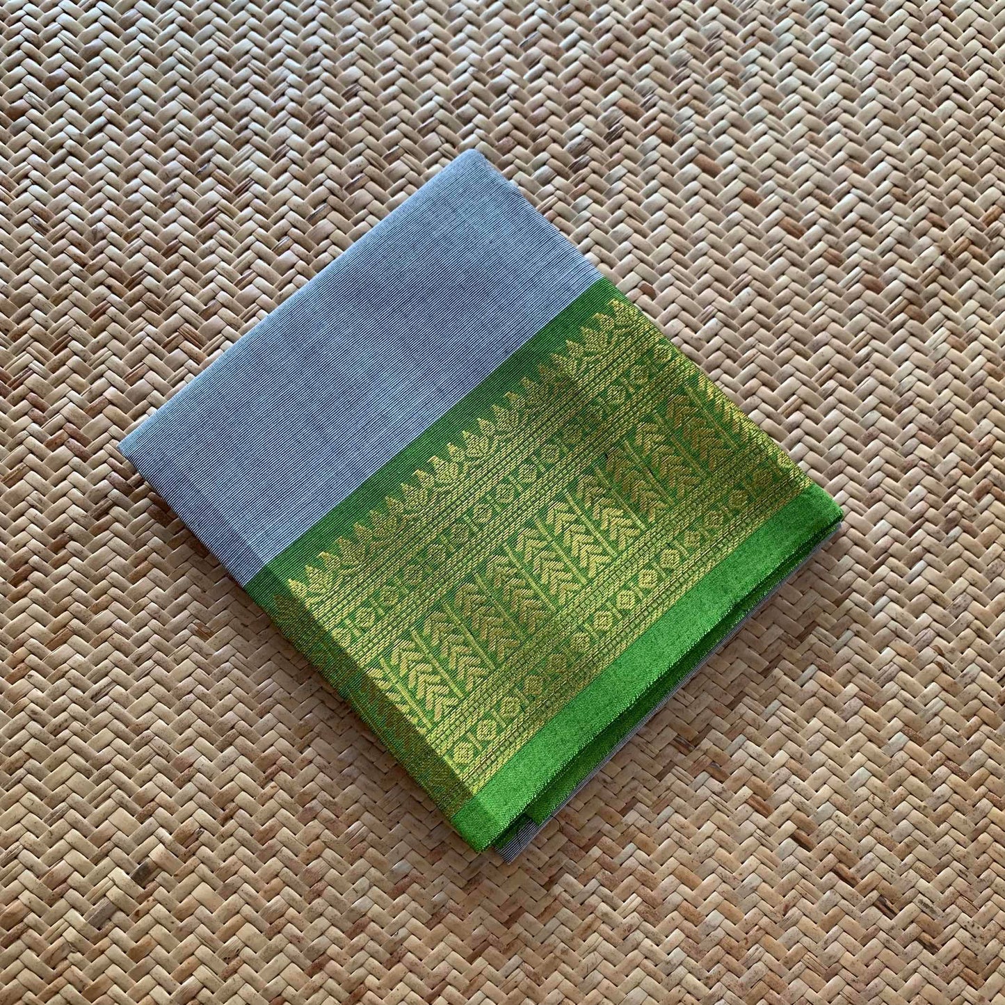 Grey, Chettinad Cotton Blouse piece