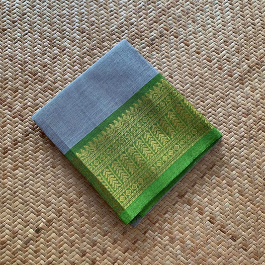 Grey, Chettinad Cotton Blouse piece