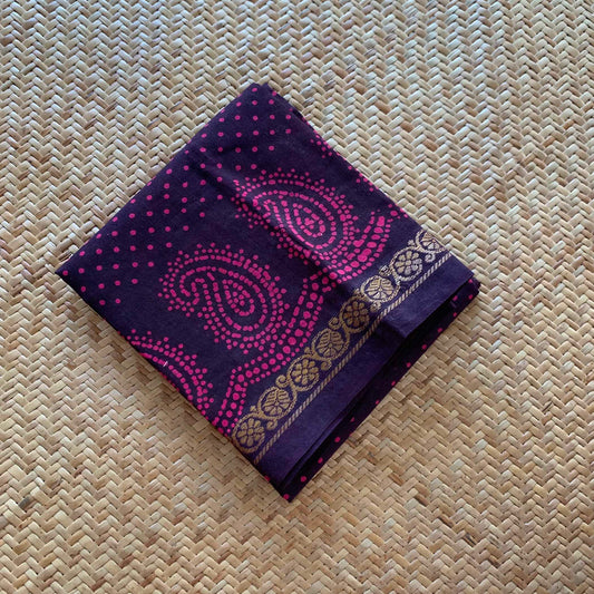 Jamun Wax Printed Cotton Blouse piece