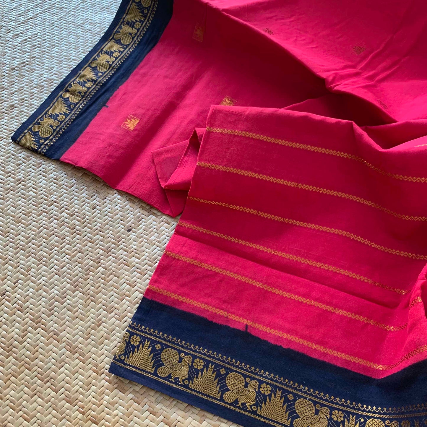 Pink , Madurai Sungadi Saree With Butta