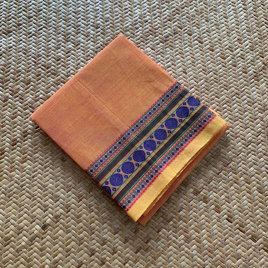 Orange, Chettinad Cotton Blouse piece