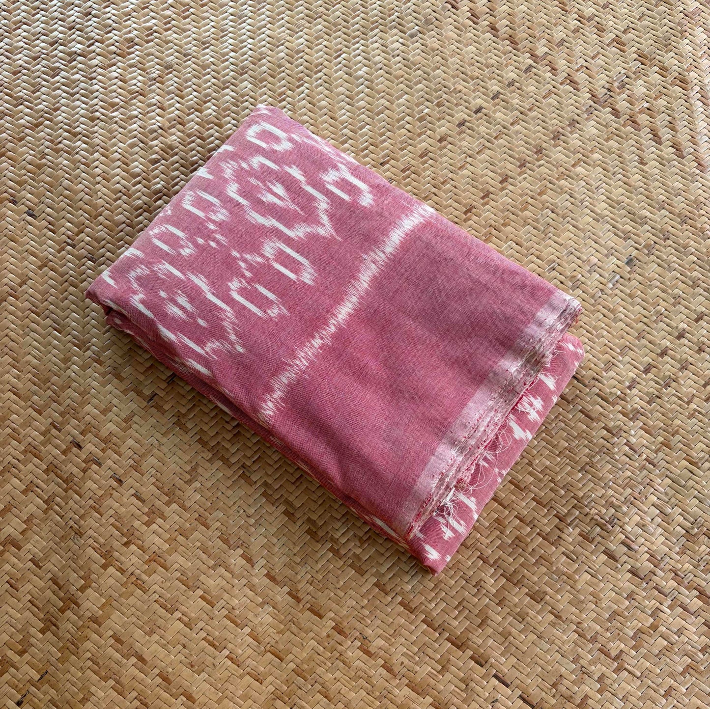 Pink, Pochambally Ikkat Hand Woven Cotton Saree