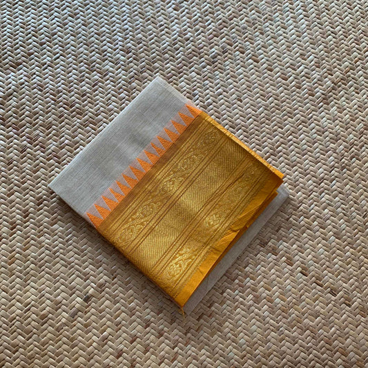 Beige, Chettinad Cotton Blouse piece