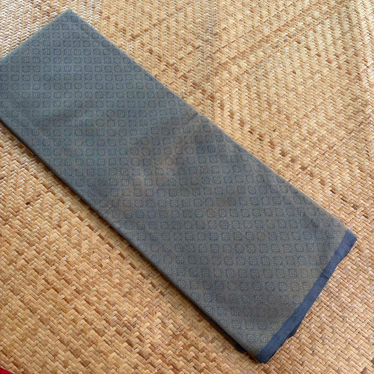 Handloom Jacard Cotton Running Fabric, Grey