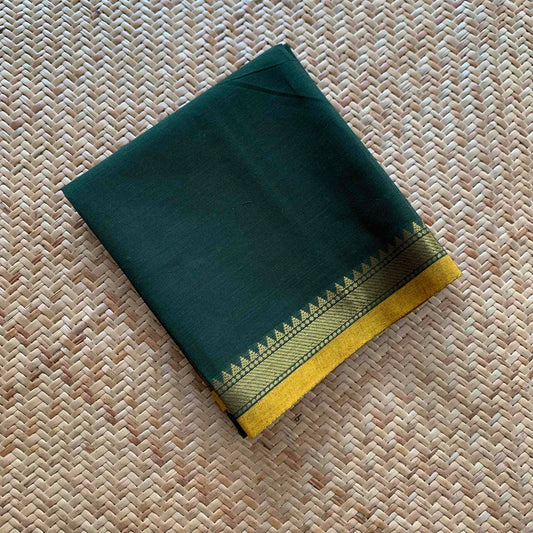 Bottle Green, Chettinad Cotton Blouse piece
