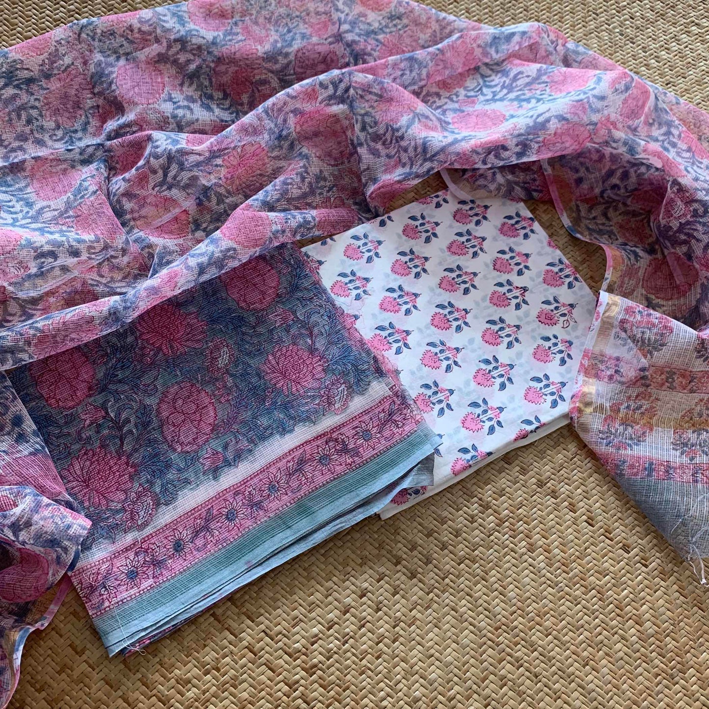 Kota 3 Piece Salwar Suit Material, Blue