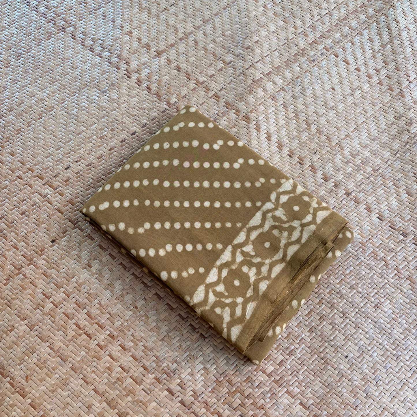 Mul Mul Cotton saree, Hand Block Printed, Mustard