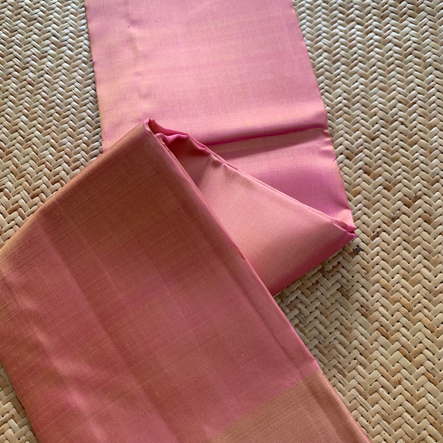 Metalic Pink Saree With Tissue Border, Kanchipuram Silk Saree With Blouse