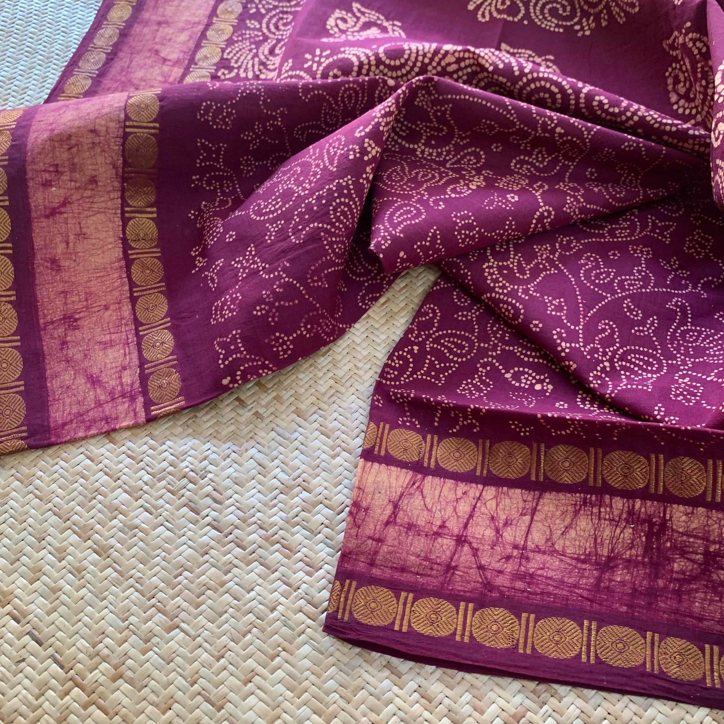 Rudraksham Wax Print , Maroon