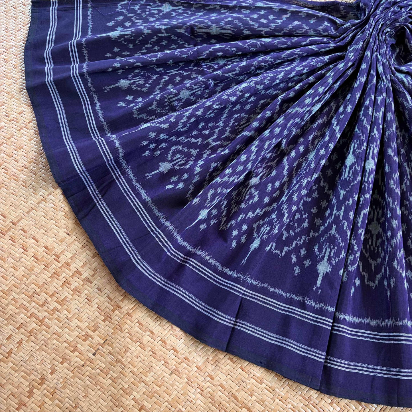 Purple, Pochambally Ikkat Hand Woven Cotton Saree