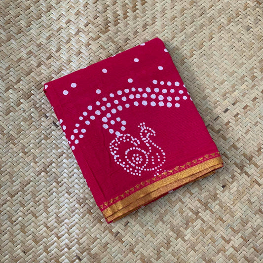 Wax Printed Pink, Cotton Blouse piece