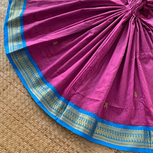 Onion Pink, Kalyani Silk Cotton.