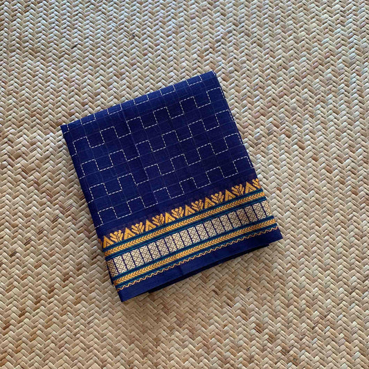 Blue, Chettinad Cotton Blouse piece