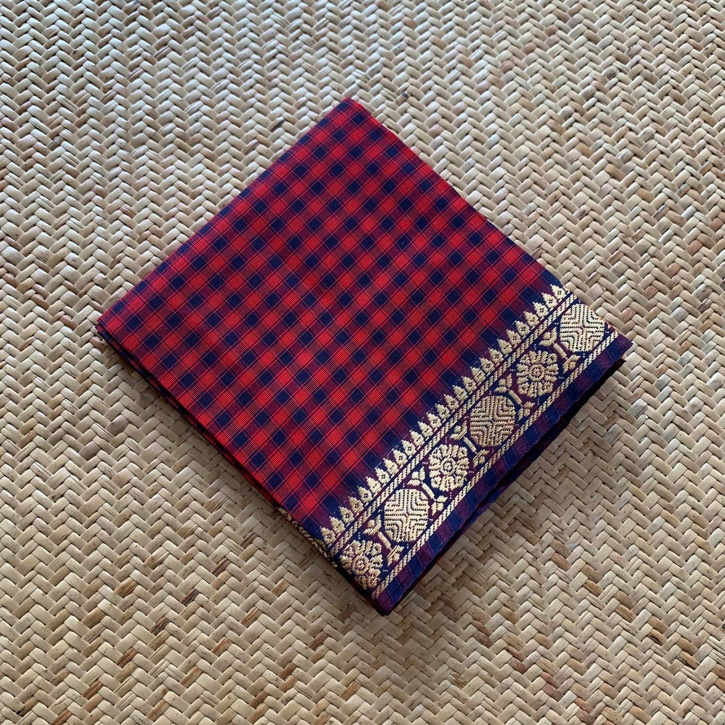 Multicoloured, Chettinad Cotton Blouse piece