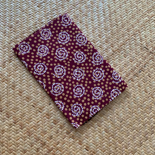 Brown Wax Printed  Cotton Blouse piece