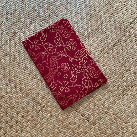 Maroon Wax Printed  Cotton Blouse piece
